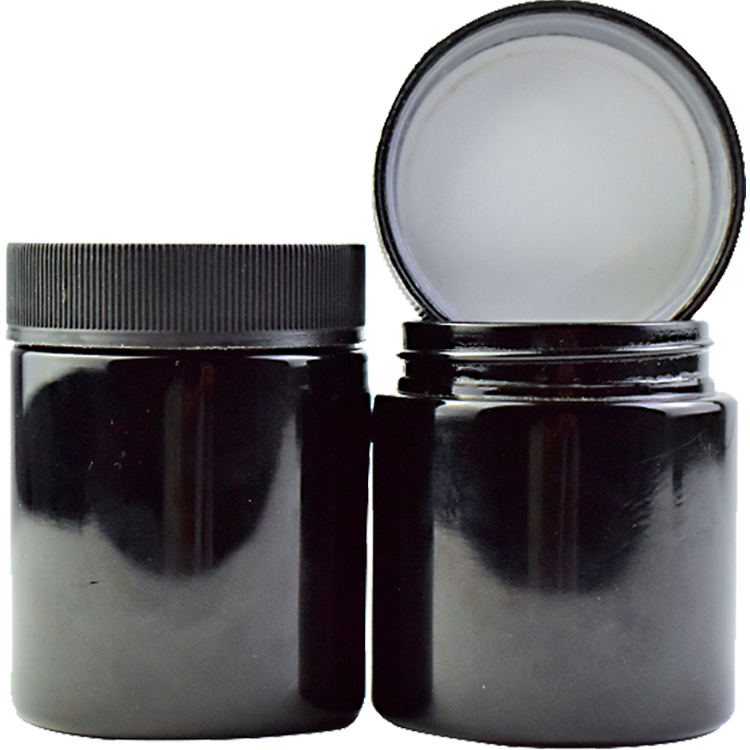 customized Logo black jar child resistant UV with glass lid matte and glossy black glass candle jar
