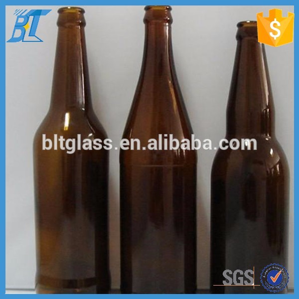customized amber clear empty glass beer bottle 330ml with crown cap
