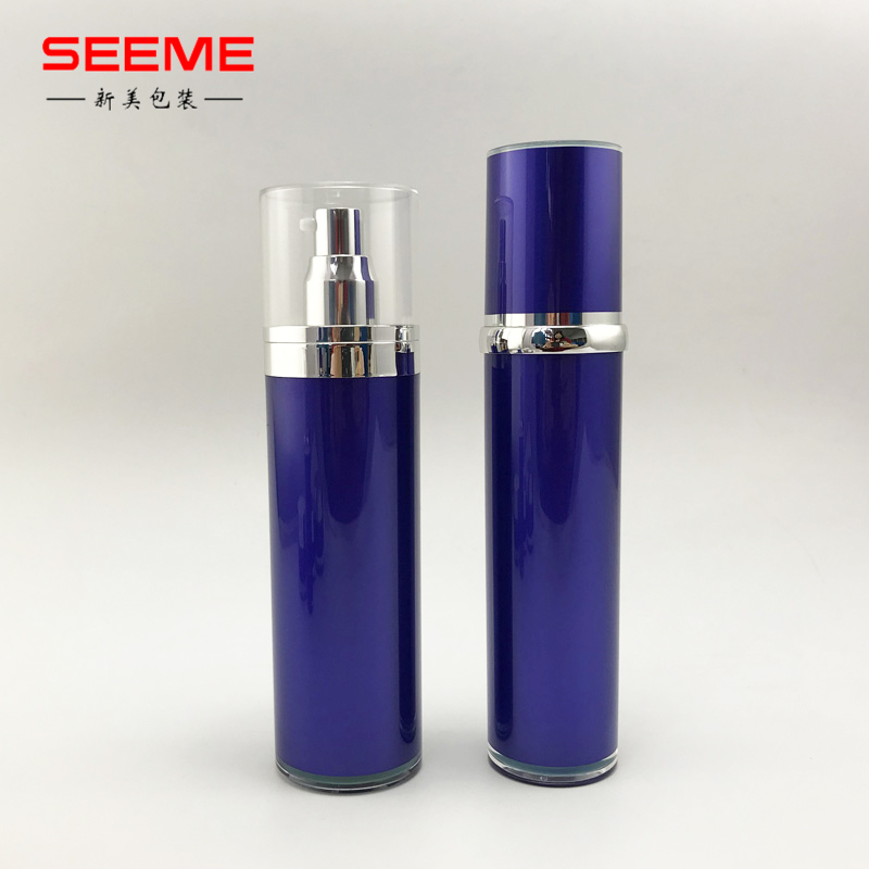 customized color empty cosmetic pump bottle 100ml acrylic lotion bottle new straight round bottle