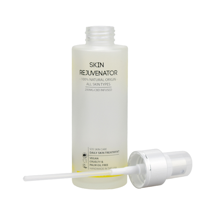 customized design clear frosted glass toner perfume sprayer bottle with silver aluminum sprayer