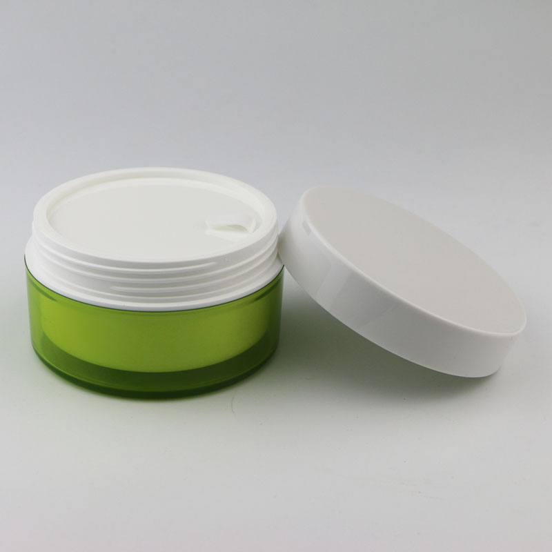 customized double wall 50ml 100ml plastic acrylic cosmetic cream jar