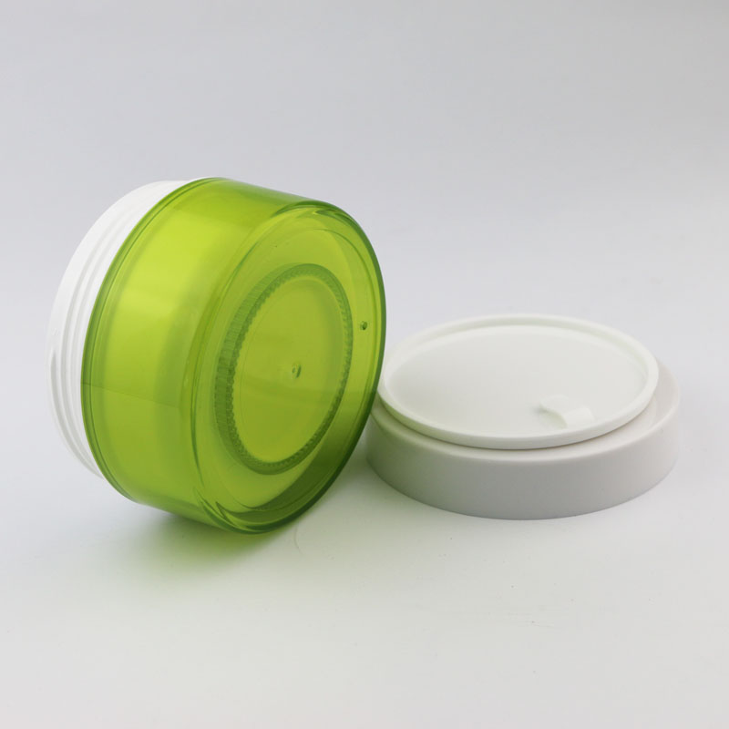 customized double wall 50ml 100ml plastic acrylic cosmetic cream jar