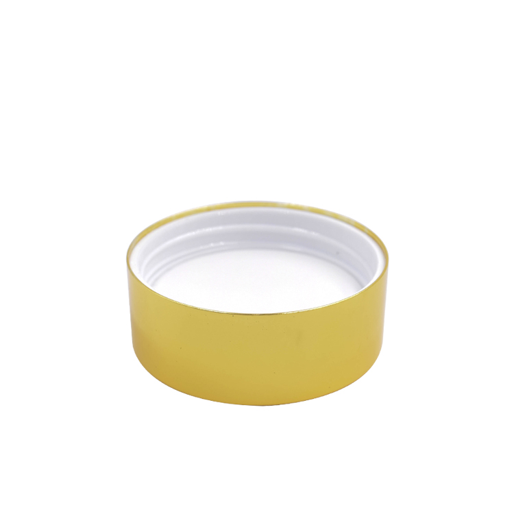 customized frosted white glass gold aluminum cap container for skincare eye cream lotion glass jar