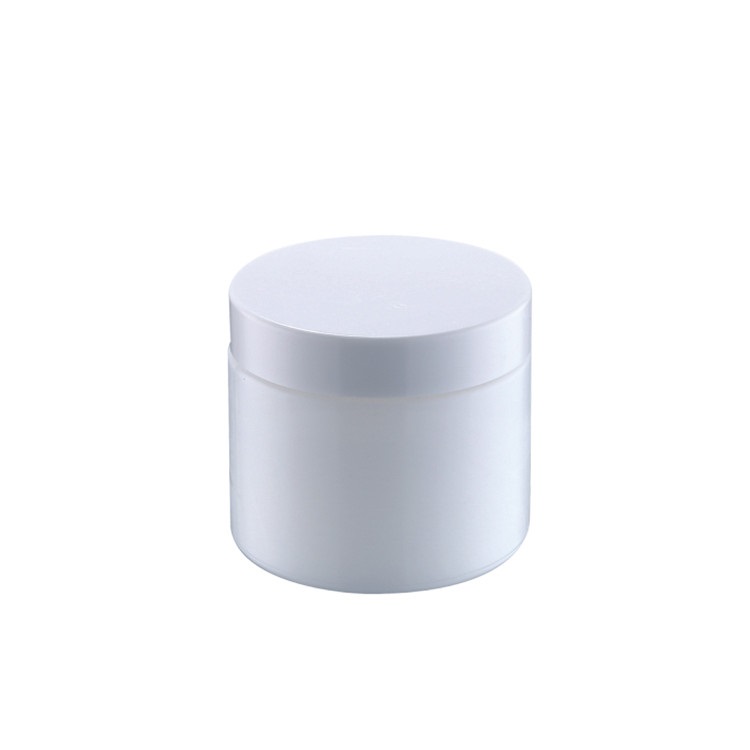 customized frosted white glass white aluminum cap container for skincare eye cream lotion glass jar