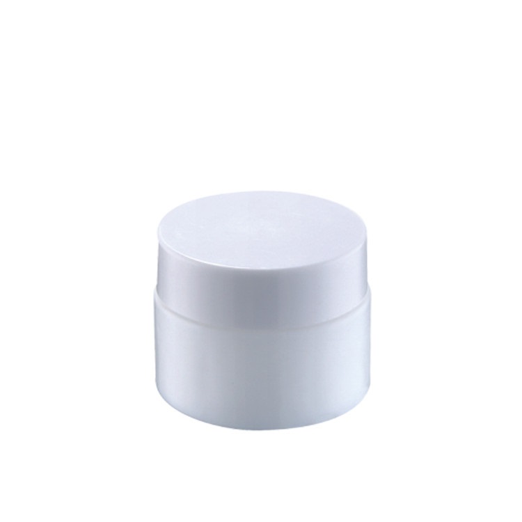 customized frosted white glass white aluminum cap container for skincare eye cream lotion glass jar