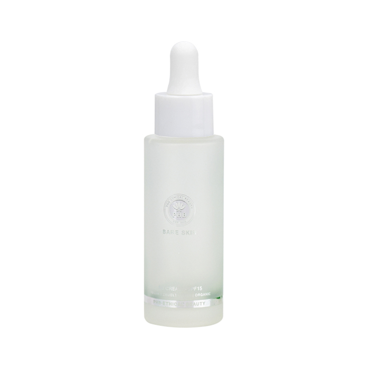 customized logo frosting 1oz 30ml flat shoulder glass serum oil dropper bottle with hot stamping