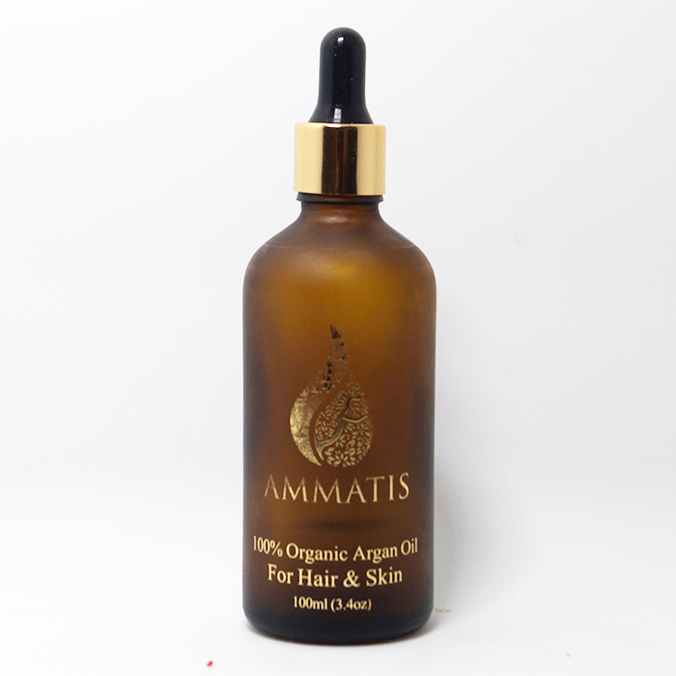 customized logo high quality matte amber 100ml amber glass bottle