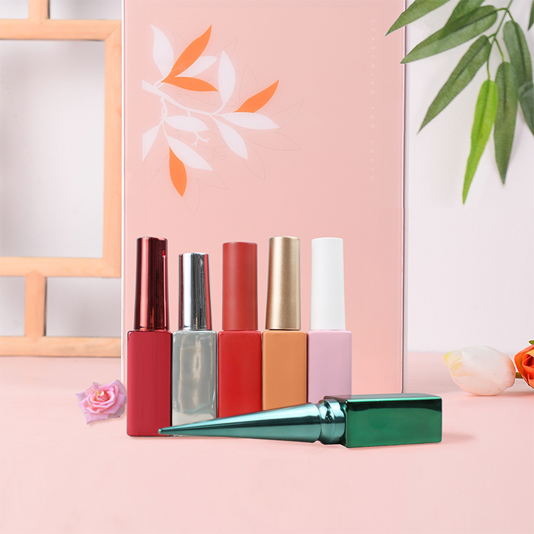 customized logo private label square 15ml frosted custom unique gel nail polish bottle glass empty