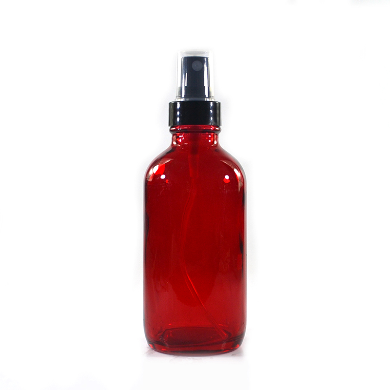 customized luxury empty 1oz 2oz boston round glass bottle with mist sprayers