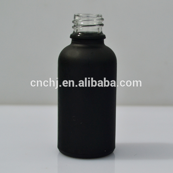 customized matt black 30 ml essential oil glass dropper bottle with bamboo lid