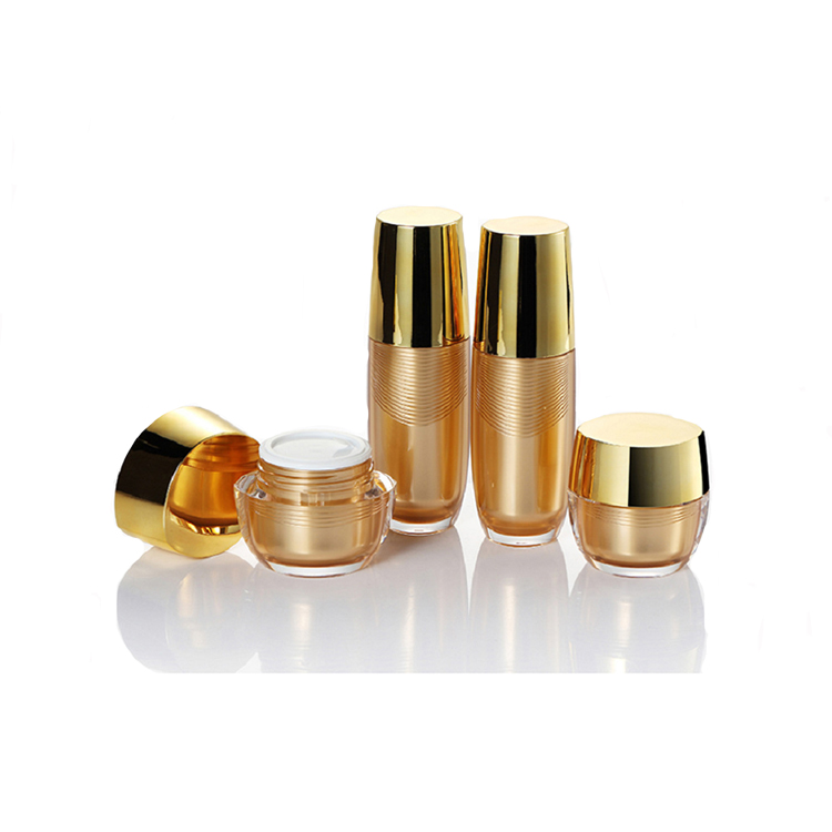 customized orange cosmetic pot can 5g 30g acrylic cream ointment jar for skin care