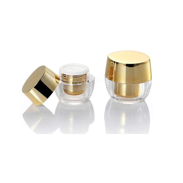 customized orange cosmetic pot can 5g 30g acrylic cream ointment jar for skin care