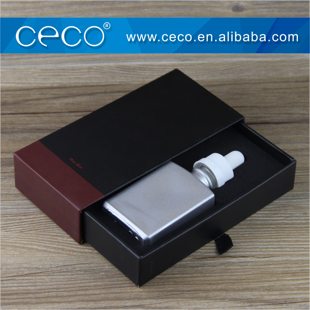 customized packaging box tube for e-liquid essential oil glass dropper bottles