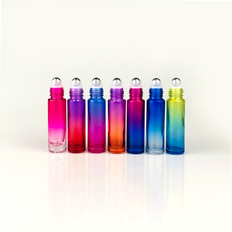 customized roller 10ml gradient glass bottle roll on lipgloss tubes