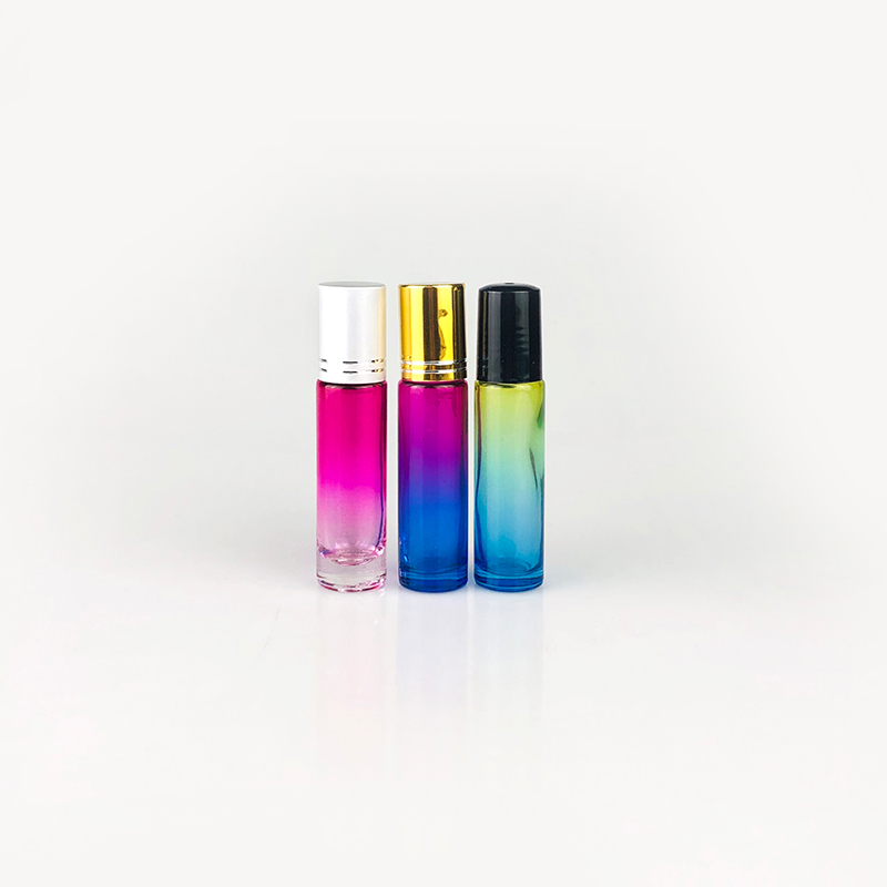 customized roller 10ml gradient glass bottle roll on lipgloss tubes