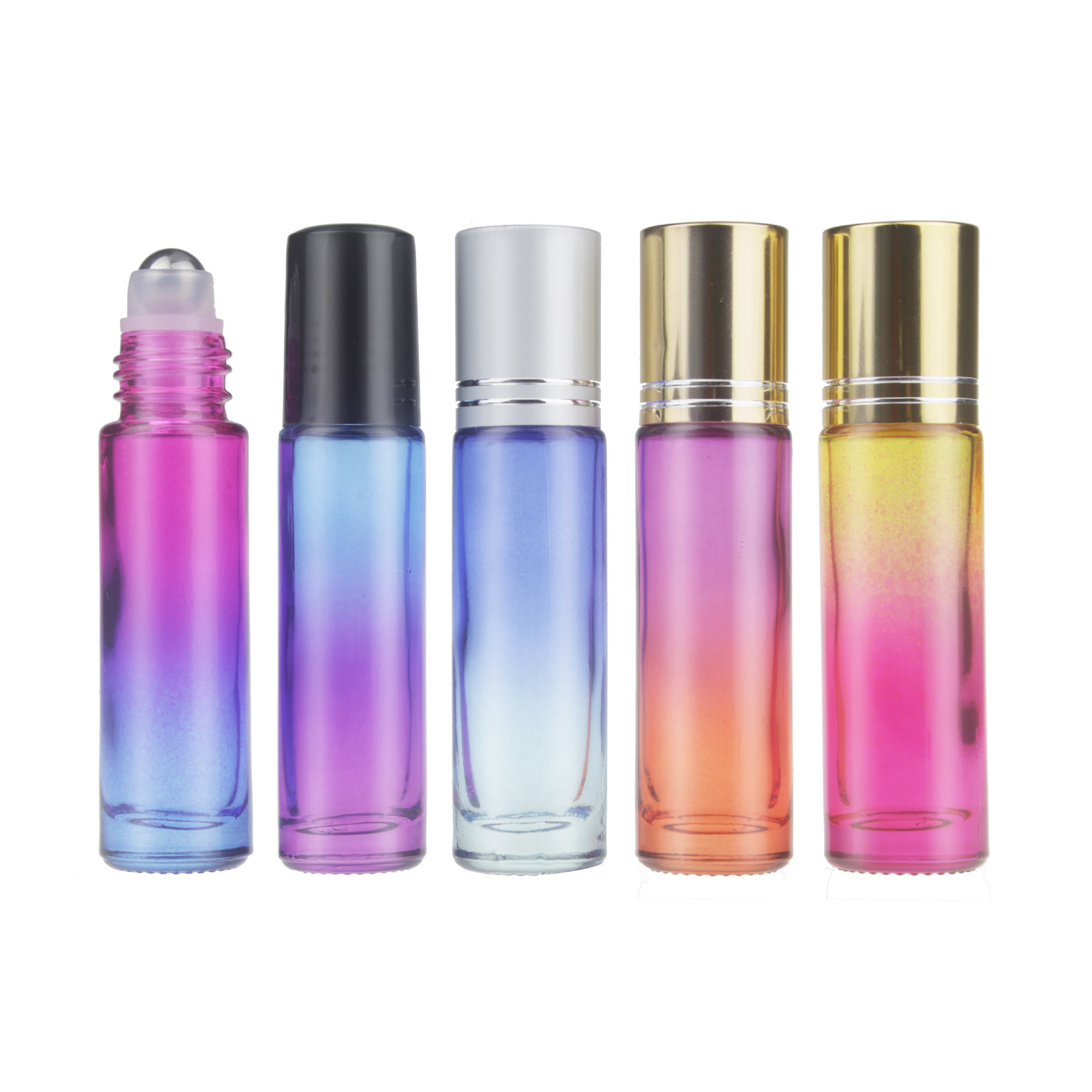 customized roller 10ml gradient glass bottle roll on lipgloss tubes