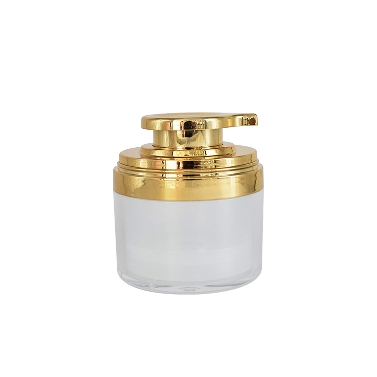 customs color 15g 30g 50g luxury airless cosmetic packaging airless face cream jar with pump