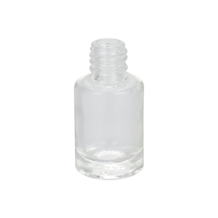 cute 5ml clear round small nail polish remover essential oil sample bottle with white cap