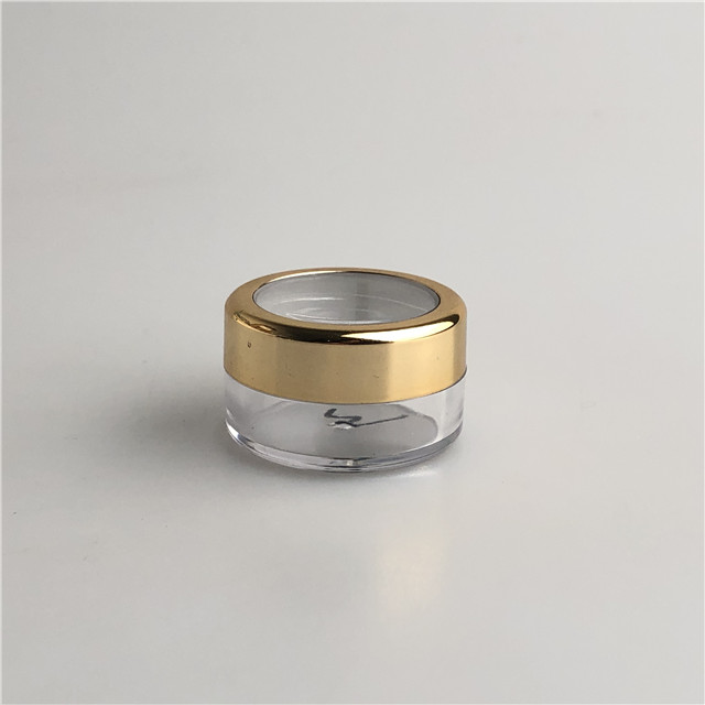 cute empty container 3g 5g 3ml 5ml cosmetic makeup cream glitter eyeshadow custom logo nail polish jar with window lid