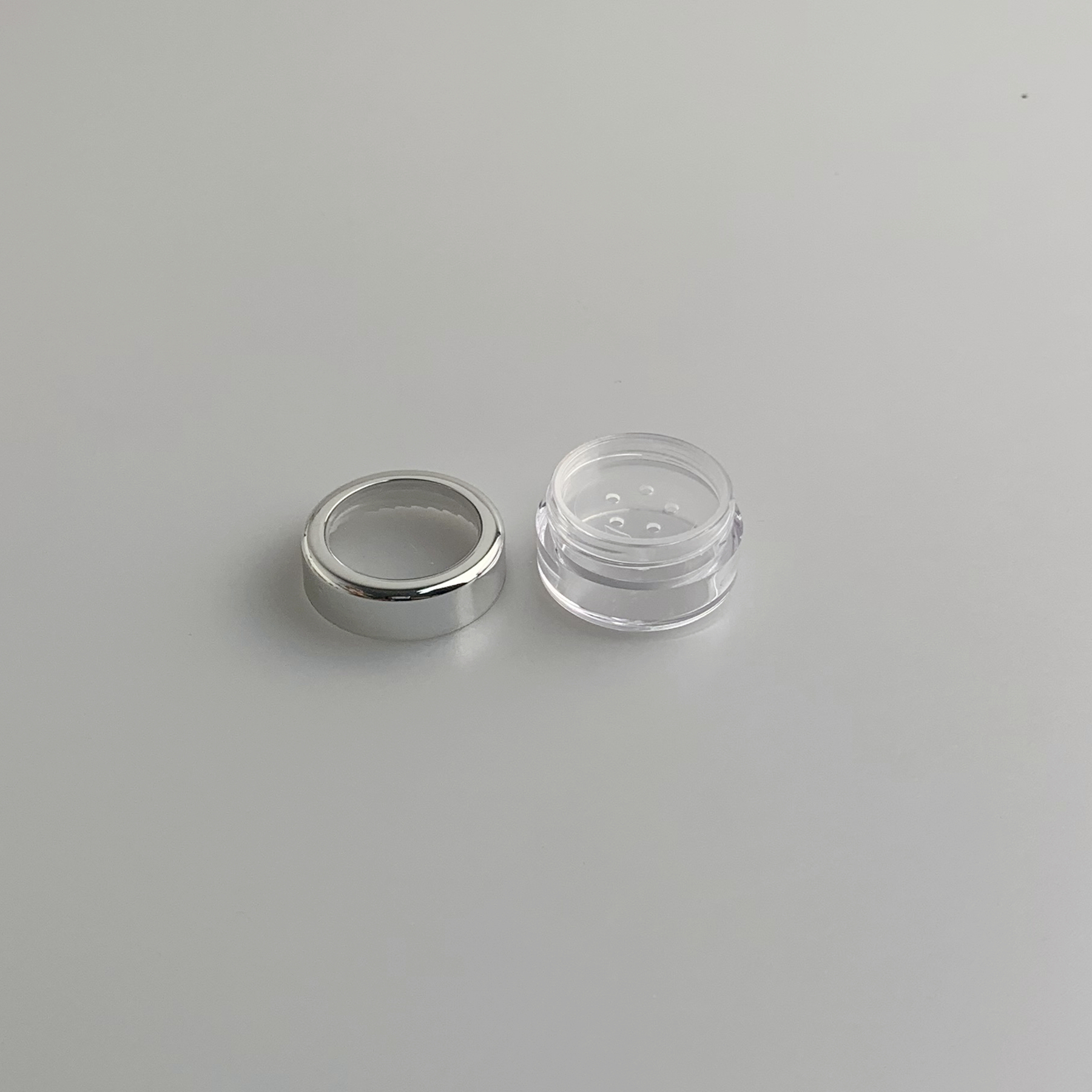 cute empty container 3g 5g 3ml 5ml cosmetic makeup cream glitter eyeshadow custom logo nail polish jar with window lid