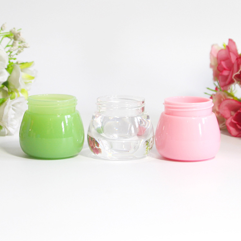 cute transparent clear cosmetic skin care cream container packaging for lip scrub