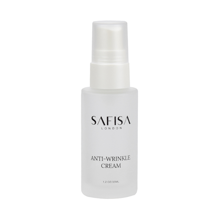 cylinder frosted glass serum treatment pump bottle 20ml 30ml 40ml 50ml 60ml 80ml 100ml 120ml glass bottle with white pump