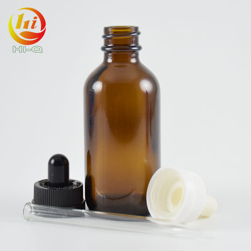 cylinder glass bottle 60ml olive oil boston amber bottles 2 oz with dropper