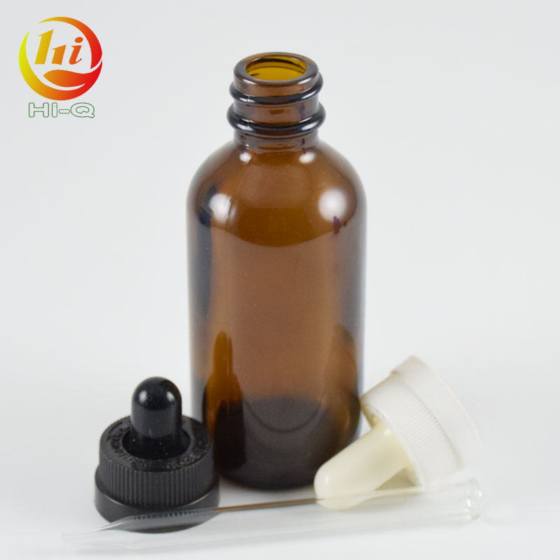 cylinder glass bottle 60ml olive oil boston amber bottles 2 oz with dropper
