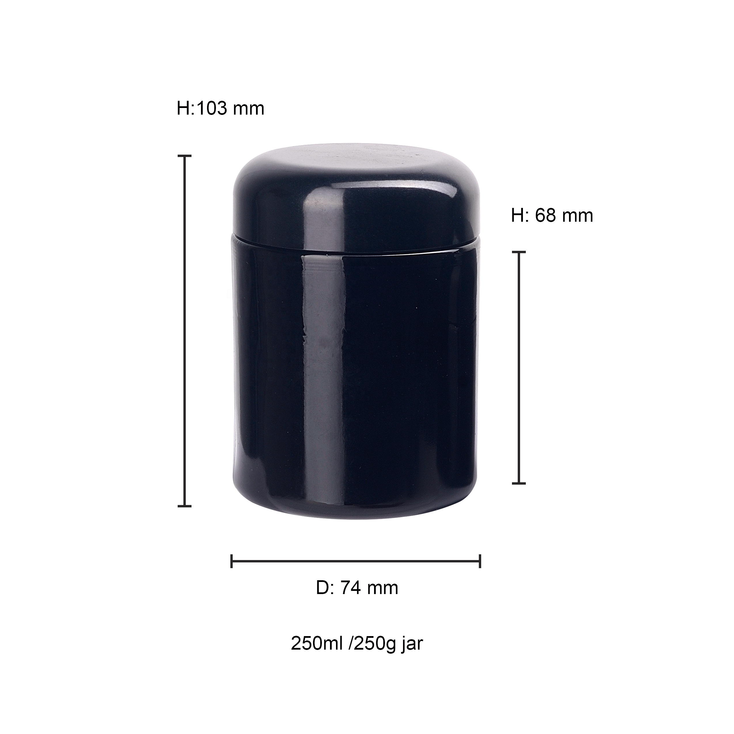dark glass violet wild mouth big container 250ml large with plastic cap 8oz black glass jars 250g glass jar