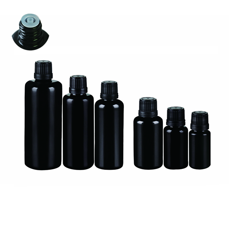 dark violet glass cosmetic jar and bottle, lotion bottle, set makeup cosmetic bottle matte black cosmetic bottles packaging