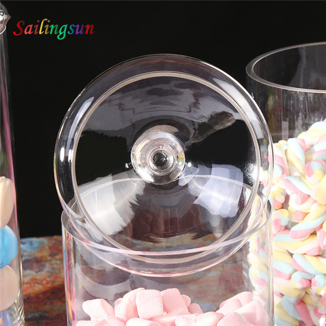 decorative clear lid hand craft pyrex thermo glass biscuit candy jar