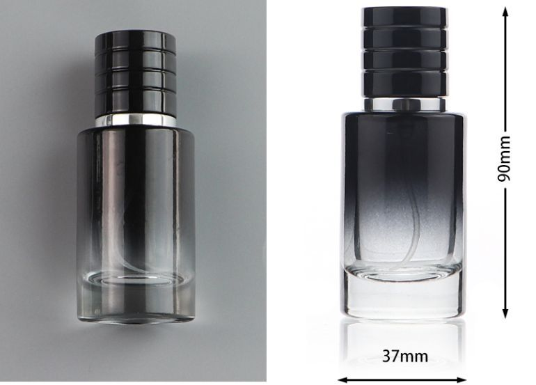 decorative different shape black glass perfume spray glass fragrance bottle 30ml