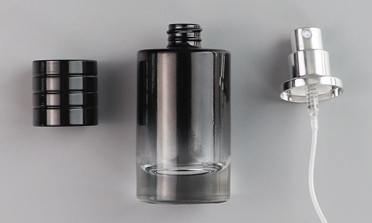 decorative different shape black glass perfume spray glass fragrance bottle 30ml