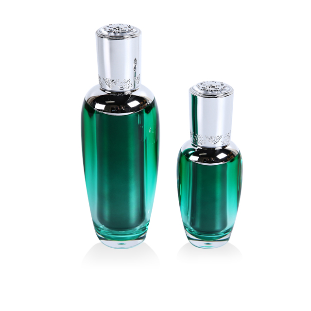 deep green korean style 50g acrylic cream jar for skin care
