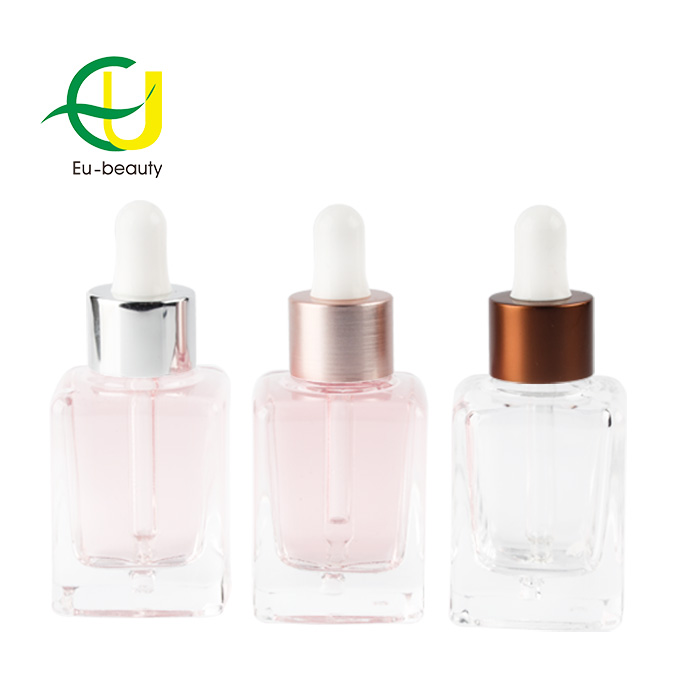 design 20/410 empty 30ml cosmetic essential oil aluminum glass dropper packaging oil bottles