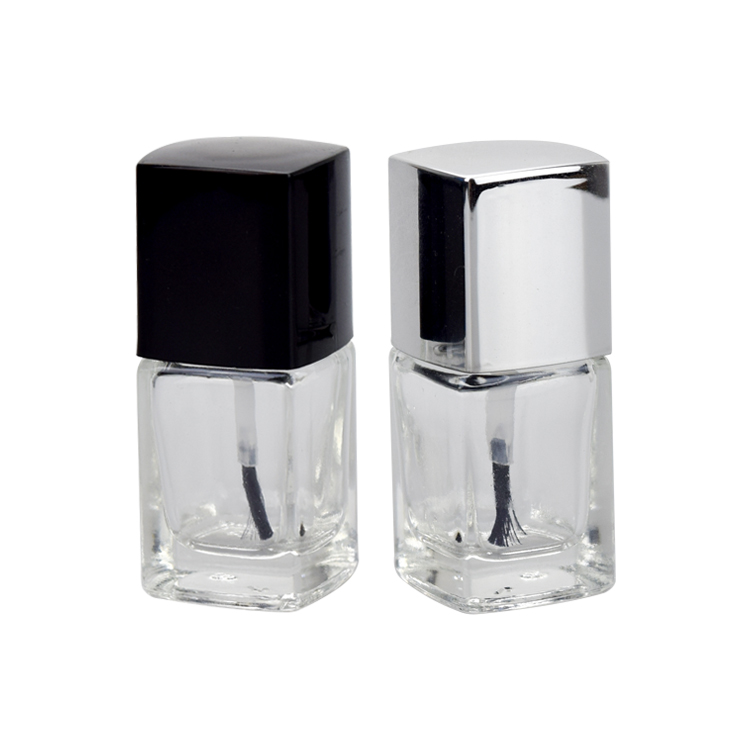 design your own 10ml clear empty uv gel nail polish glass bottle with brush