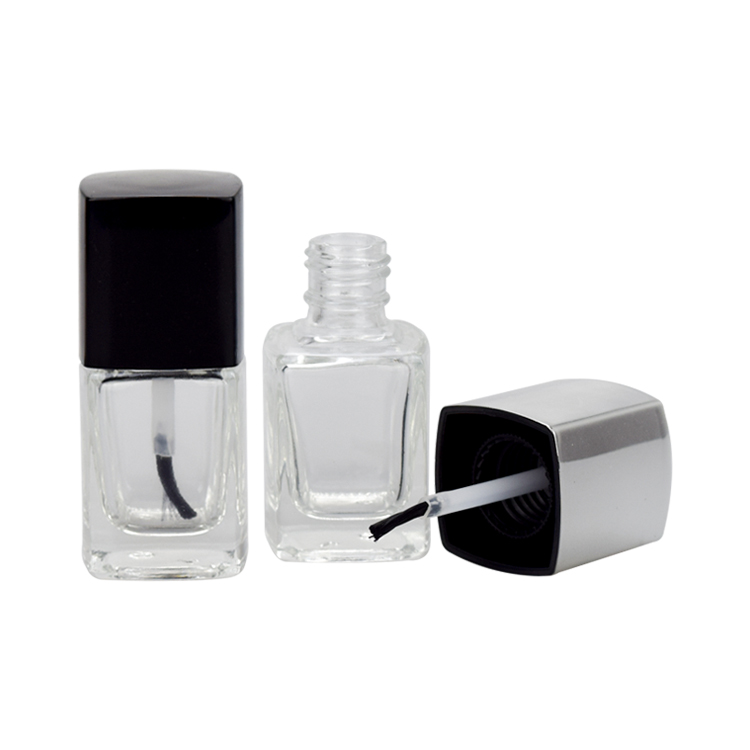 design your own 10ml clear empty uv gel nail polish glass bottle with brush