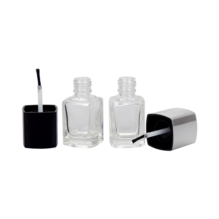 design your own 10ml clear empty uv gel nail polish glass bottle with brush