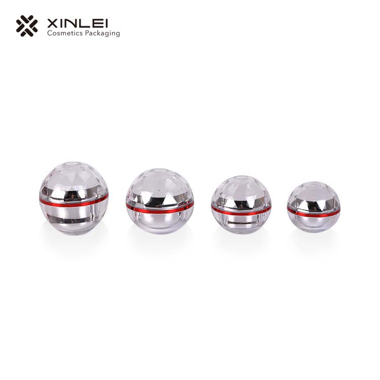 diamond ball shape lip balm plastic cosmetic acrylic 15g jar