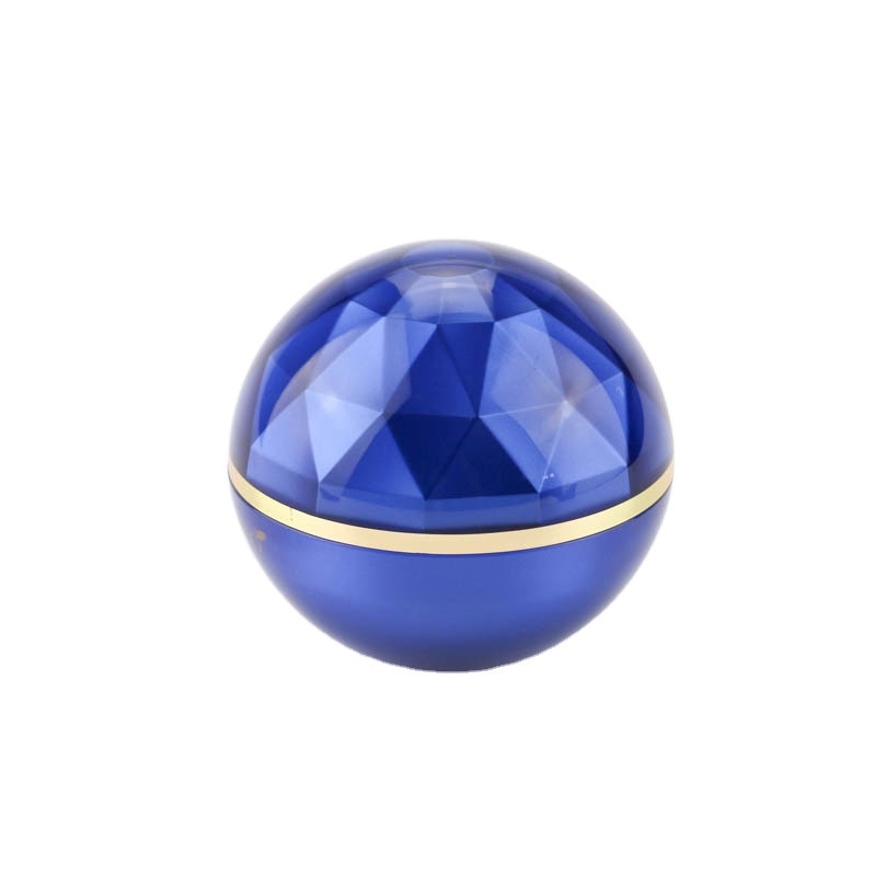 diamond ball shape lip balm plastic cosmetic acrylic 15g jar