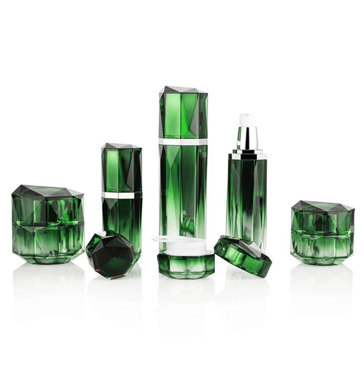 diamonds clear cream plastic acrylic jars cosmetics jars with lids, luxury cosmetic jars