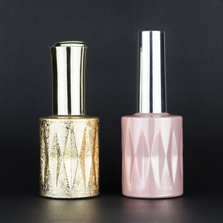 different sizes 5ml 10ml 15ml square round glass nail polish bottle with brush