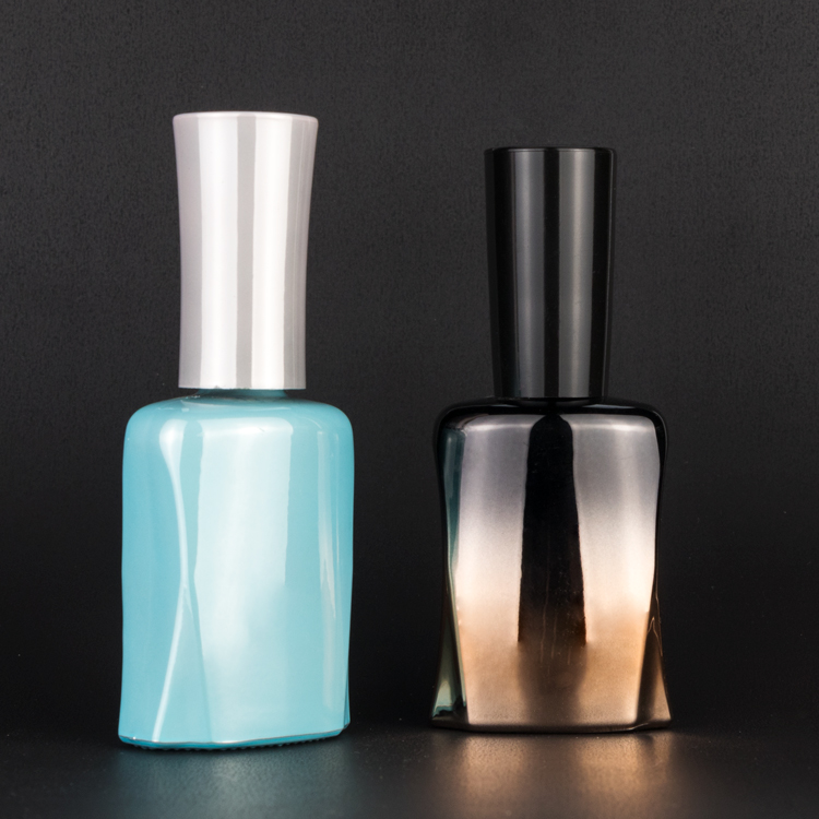 different sizes 5ml 10ml 15ml square round glass nail polish bottle with brush