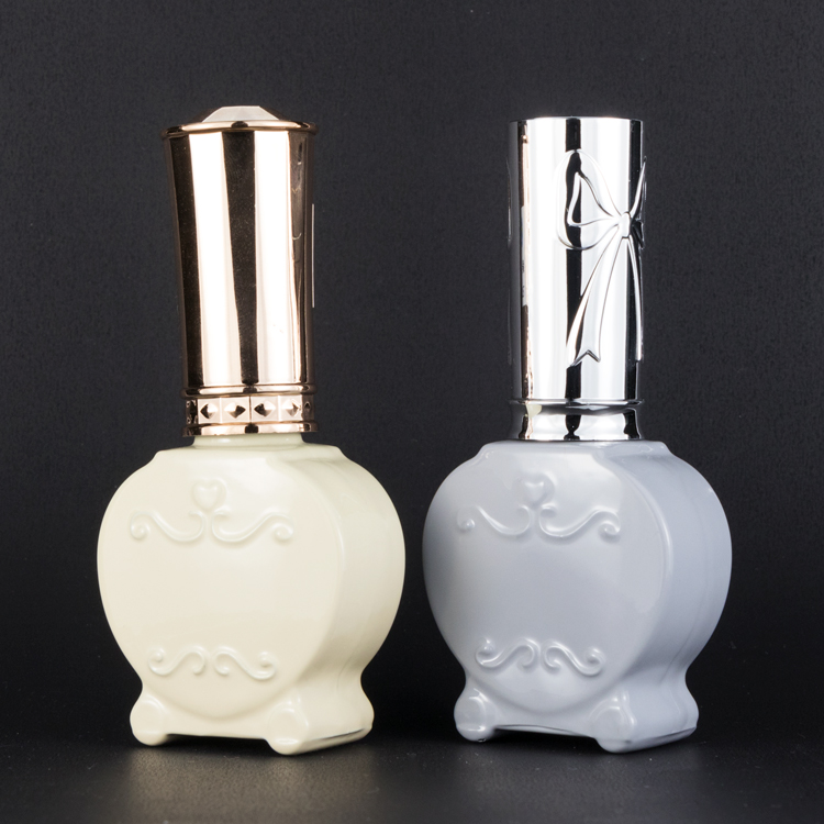 different sizes 5ml 10ml 15ml square round glass nail polish bottle with brush