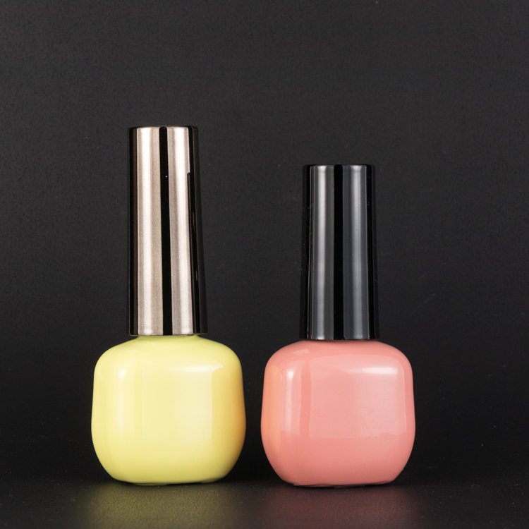 different sizes 5ml 10ml 15ml square round glass nail polish bottle with brush