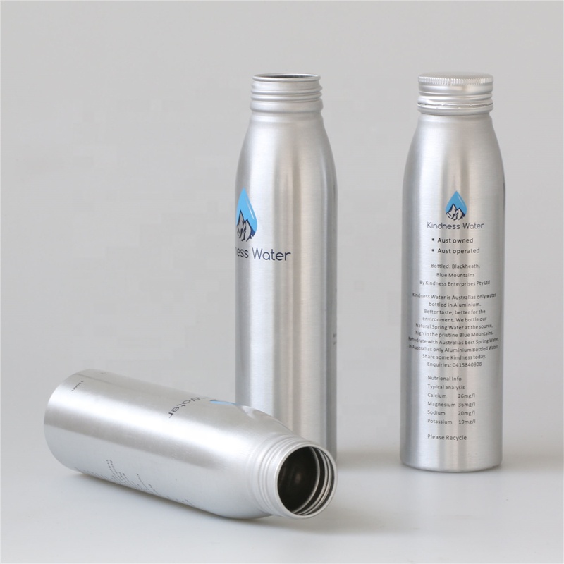 disposable aluminum mineral water bottle design