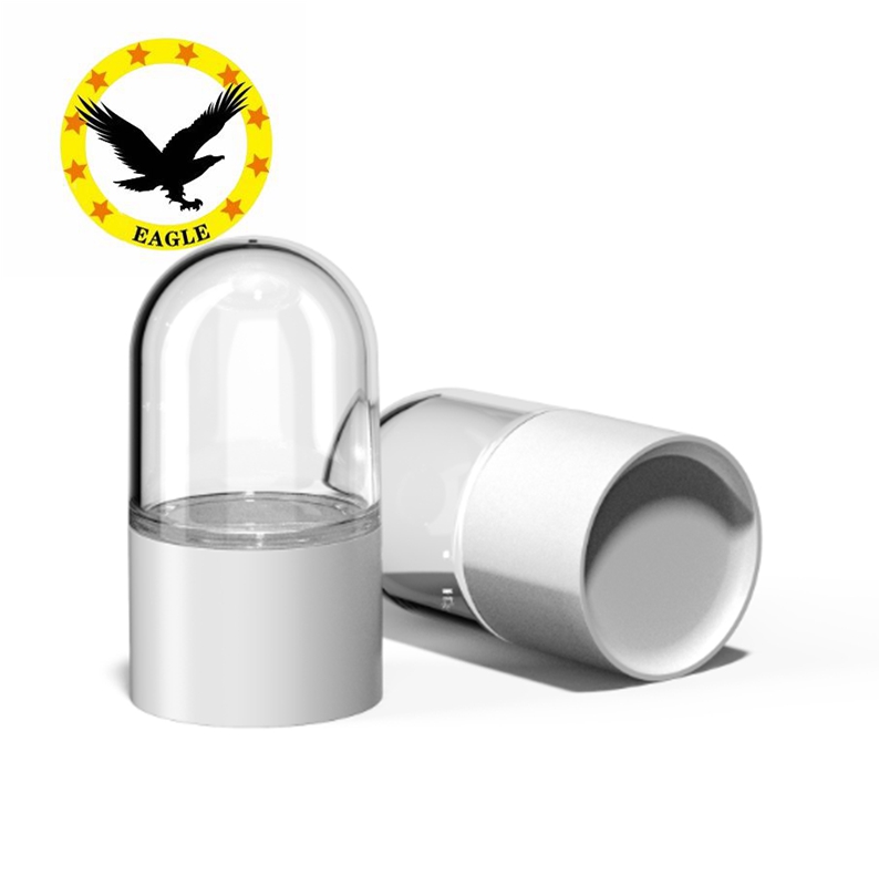 dome shape OEM Custom shape Glass jar with child resistant square plastic lid 26 Dram