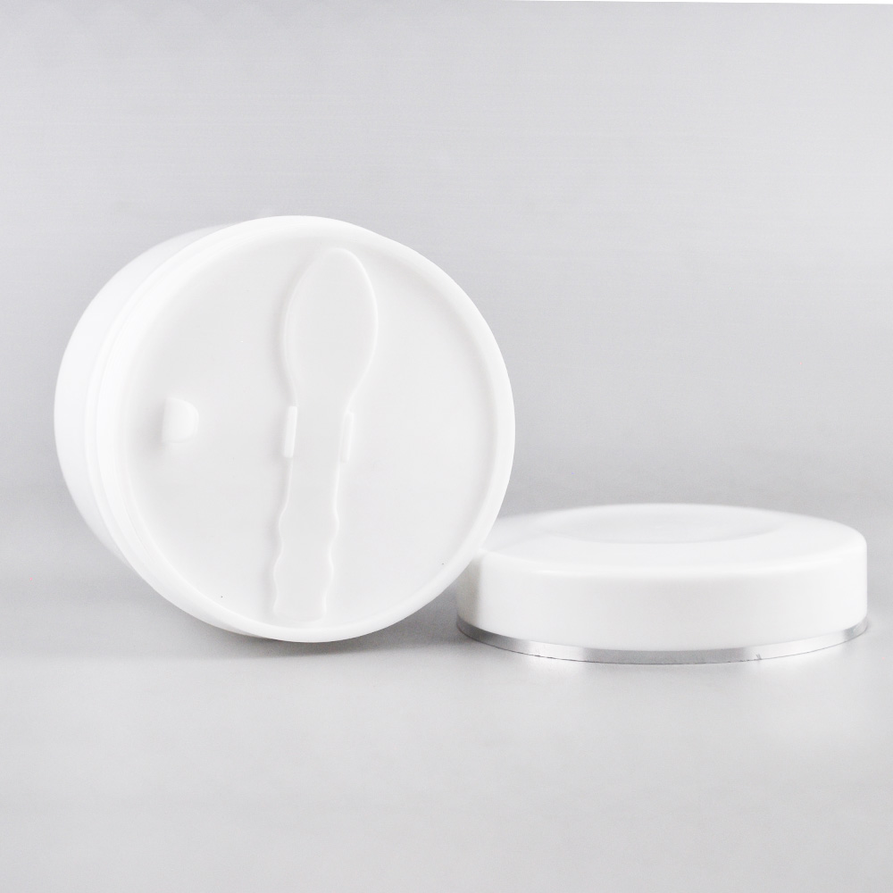 double wall cosmetic containers 500ml plastic white cosmetic cream jar