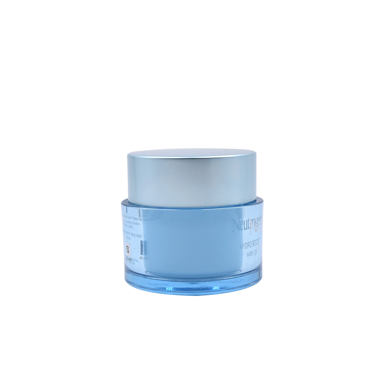 double wall cosmetic cream jar 30g 50g blue acrylic jar with blue lid