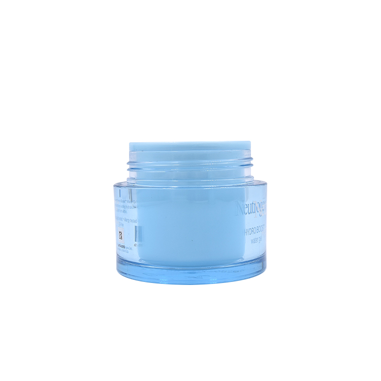 double wall cosmetic cream jar 30g 50g blue acrylic jar with blue lid